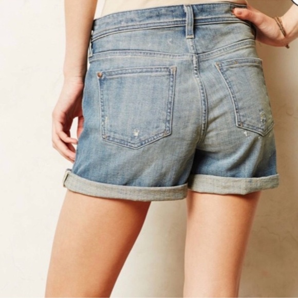 Anthropologie Pilcro and the Letterpress Hyphen Distressed Denim Shorts Size 29 - Picture 2 of 8
